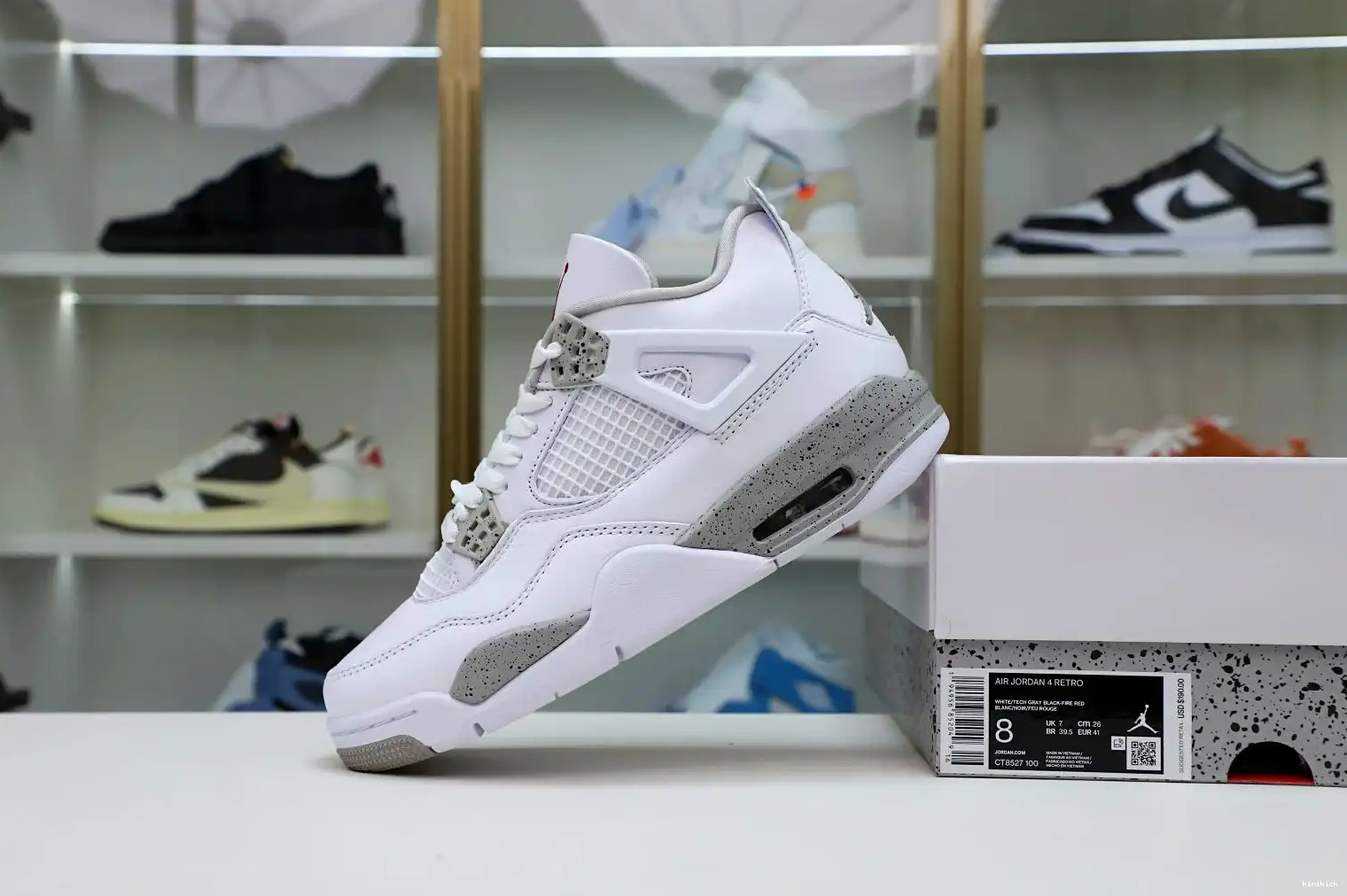 JORDAN RETRO 'WHITE OREO' Kimikick 4 AIR 0522